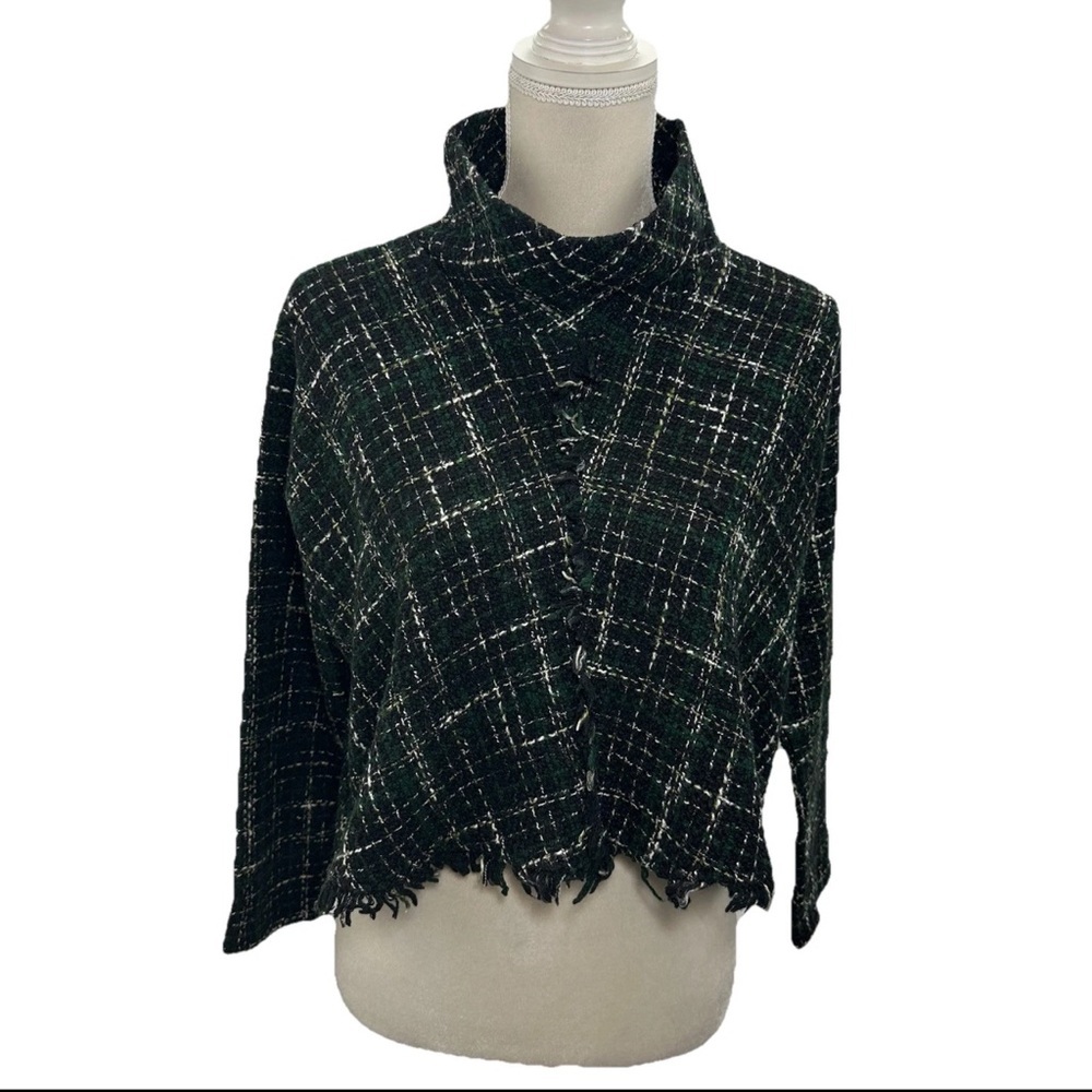 Zara Black and White Plaid Sweater